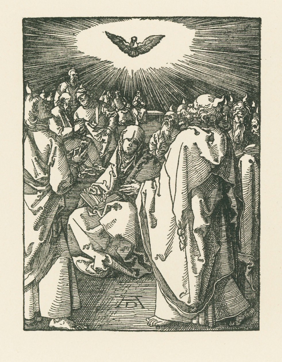 Helligåndens nedstigning, ca. 1510 (træsnit) af Albrecht Dürer or Duerer
