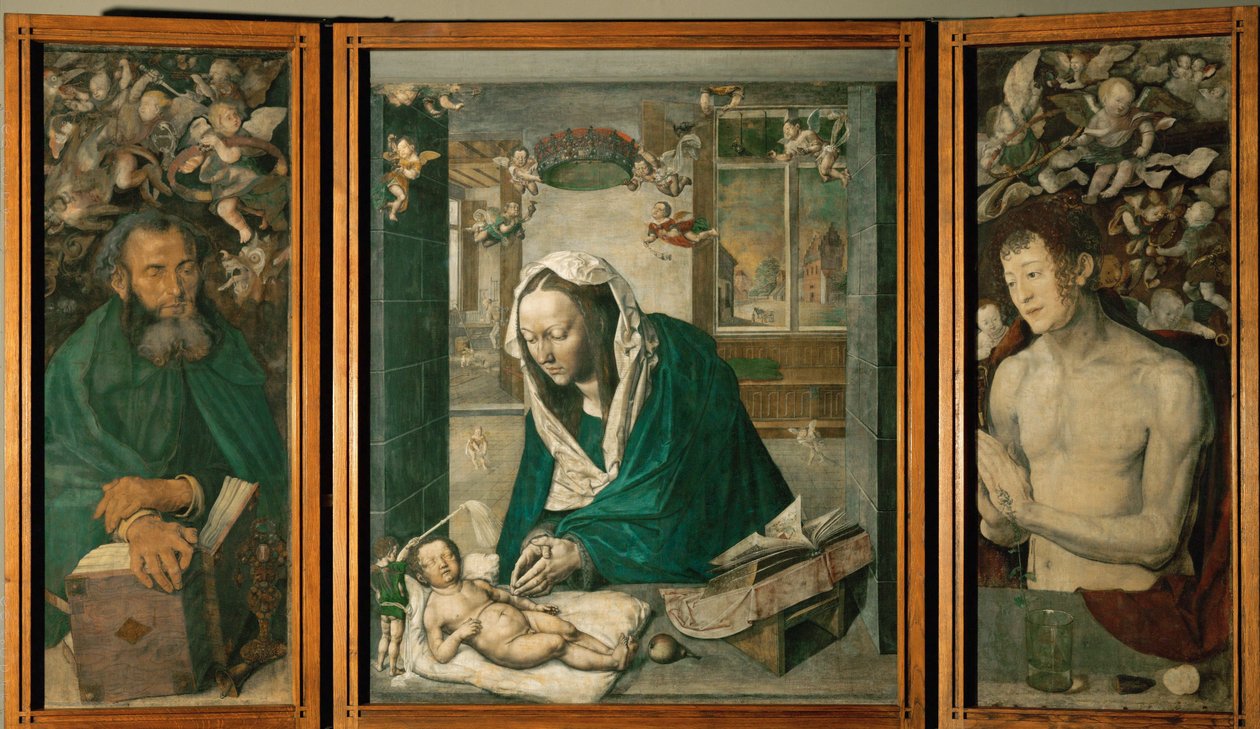 Alteret i Dresden, ca. 1496 (tempera på lærred) af Albrecht Dürer or Duerer