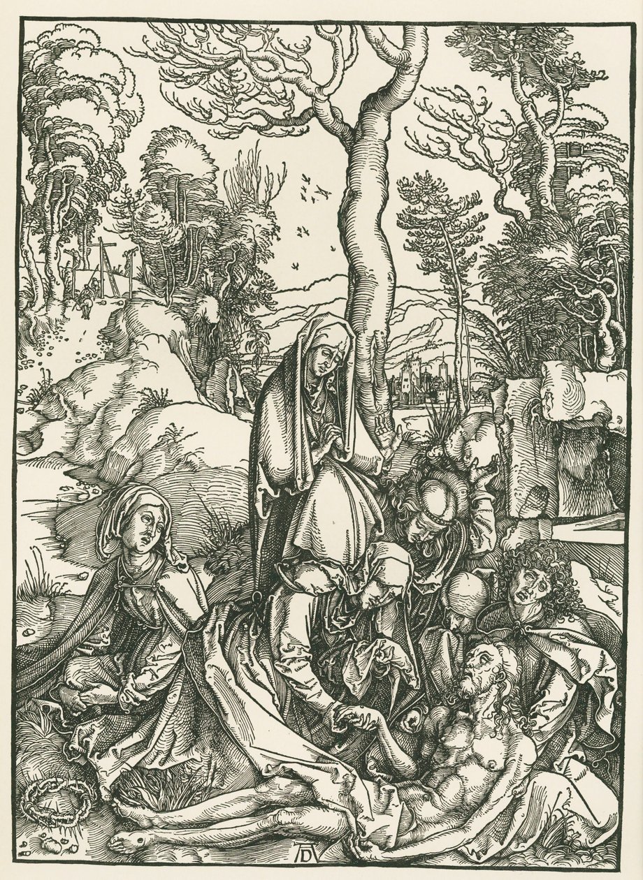 Klagesangen over Kristus, ca. 1498-99 (træsnit) af Albrecht Dürer or Duerer