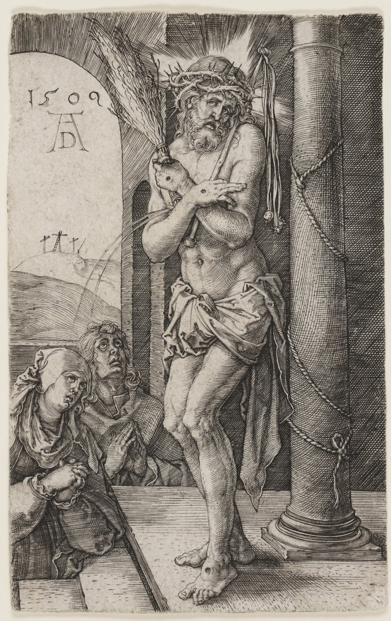 Sorgens mand, der står ved søjlen af Albrecht Dürer