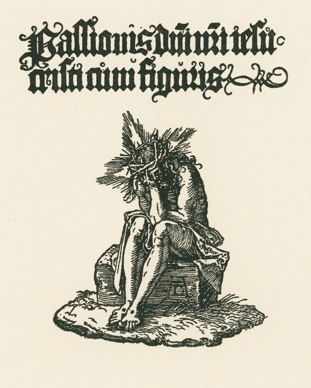 Smertensmanden, ca. 1511 (træsnit) af Albrecht Dürer or Duerer