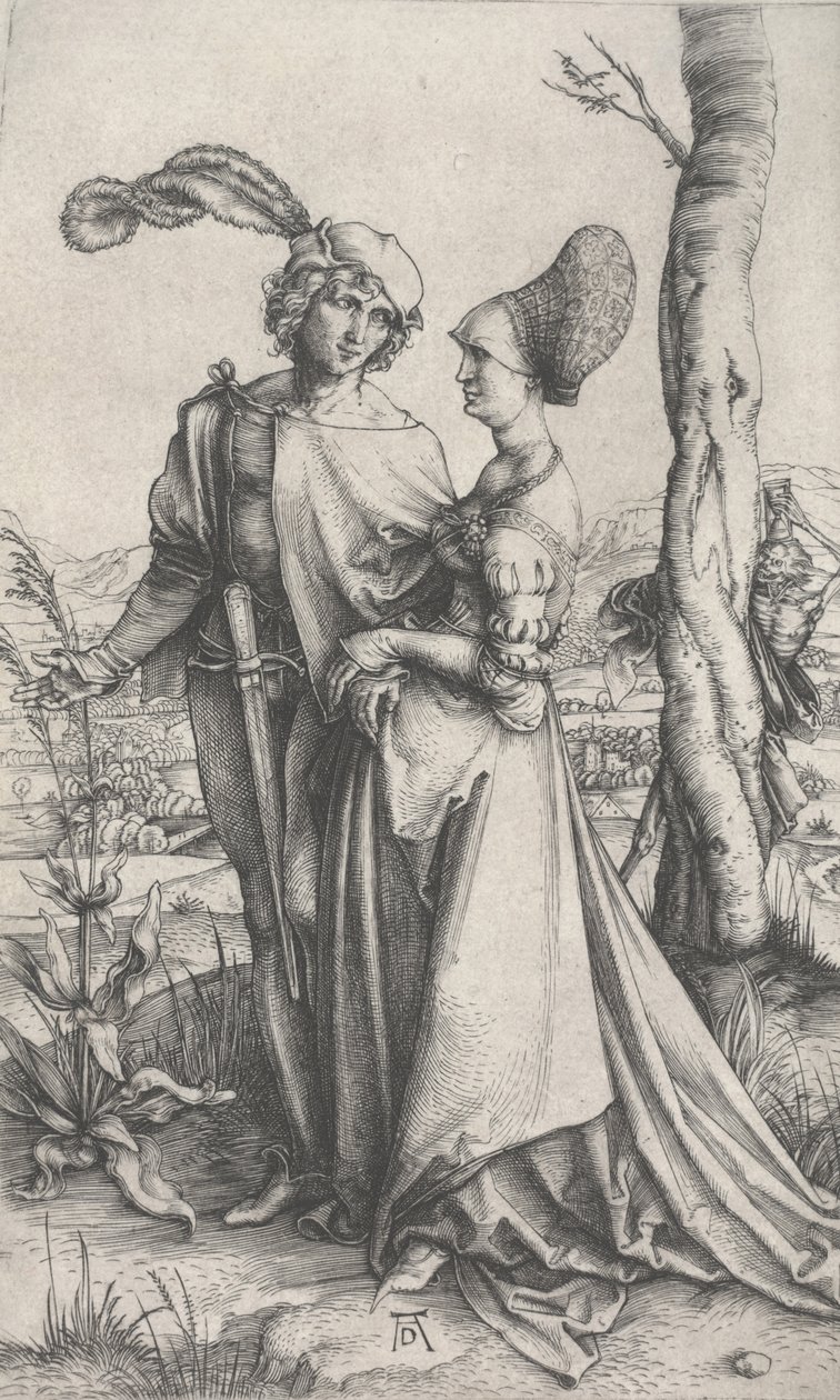 The Promenade, ca. 1496-1497 (gravering) af Albrecht Dürer