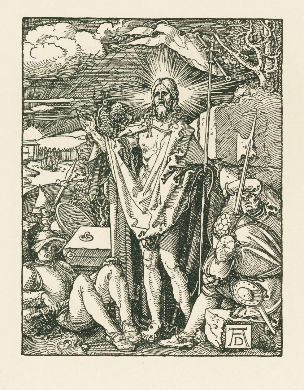 Opstandelsen, ca. 1510 (træsnit) af Albrecht Dürer or Duerer