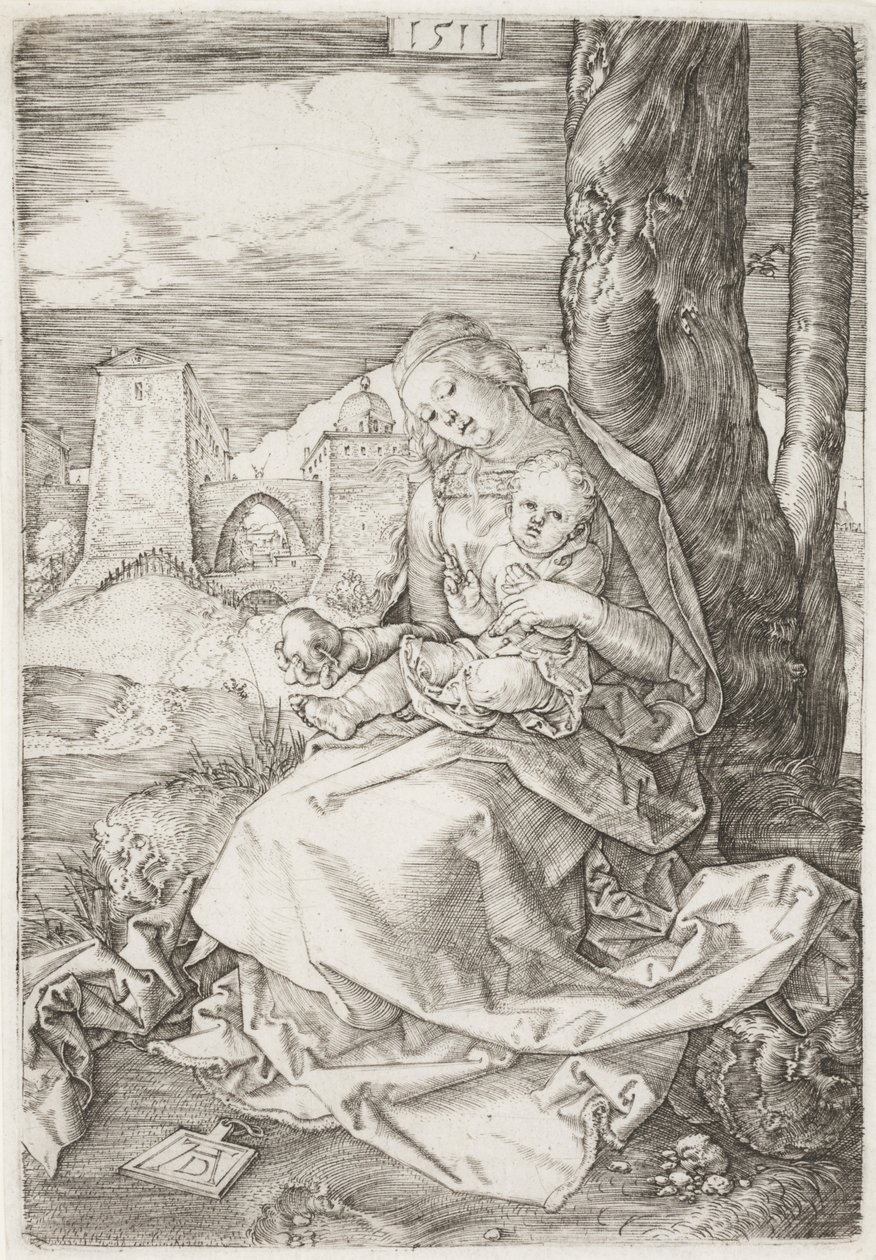 Jomfruen og barnet med pæren af Albrecht Dürer