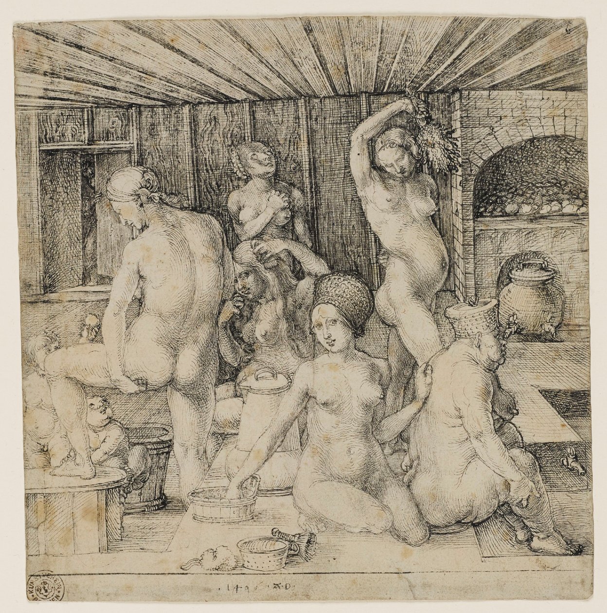 Kvindernes bad af Albrecht Dürer or Duerer