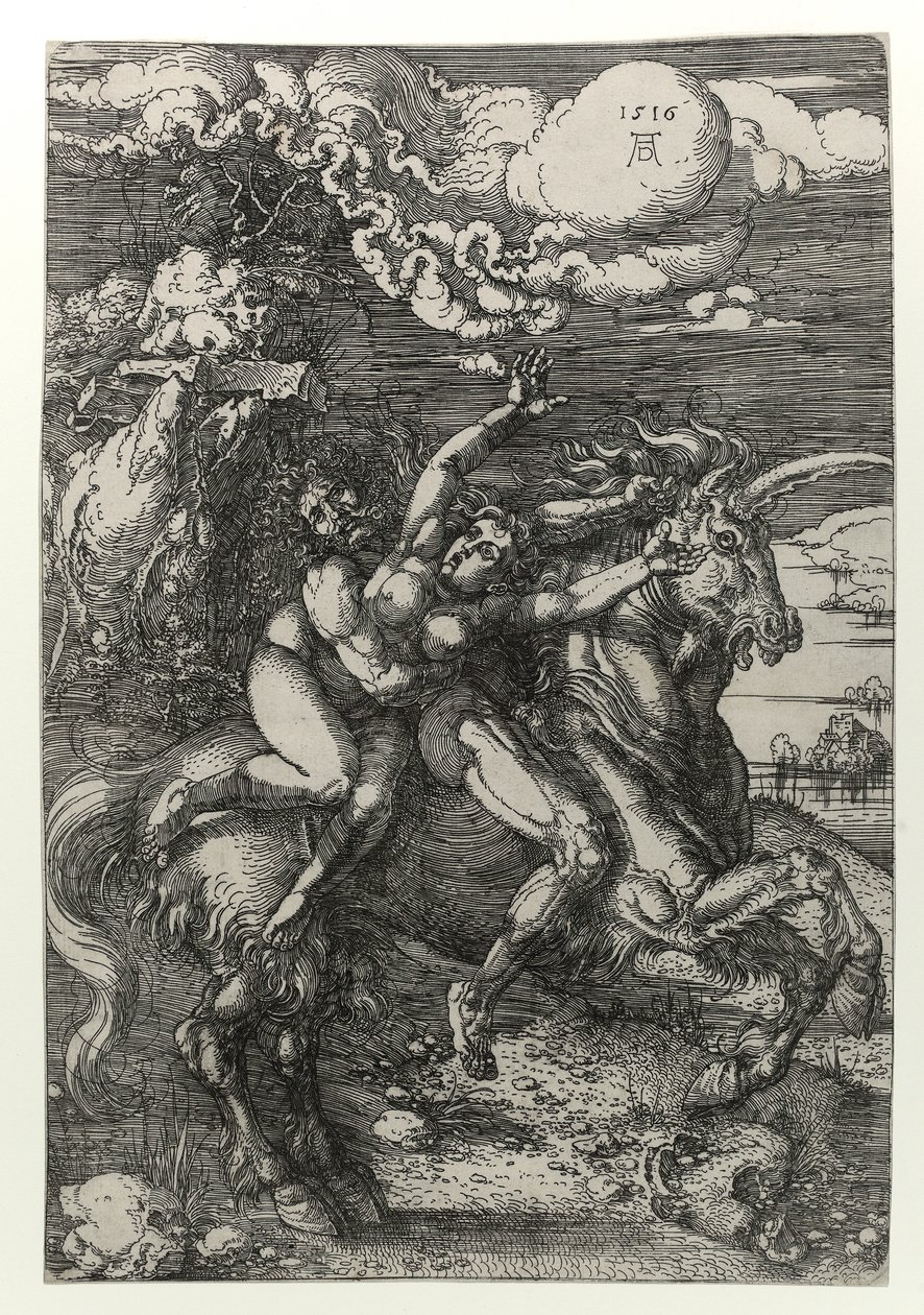 Bortførelsen på enhjørningen af Albrecht Dürer