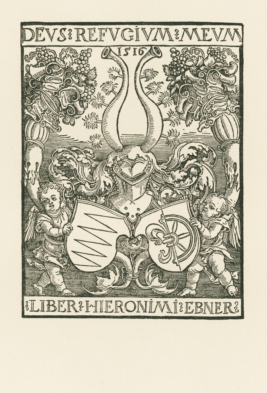 Hieronymus Ebners bogplade af Albrecht Dürer or Duerer