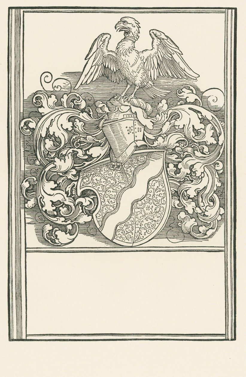 Michael Behaims våbenskjold, ca. 1518-20 (træsnit) af Albrecht Dürer or Duerer
