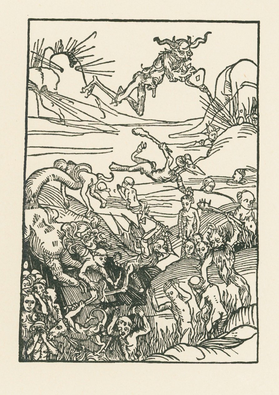 De fordømtes evige klagesang af Albrecht Dürer or Duerer