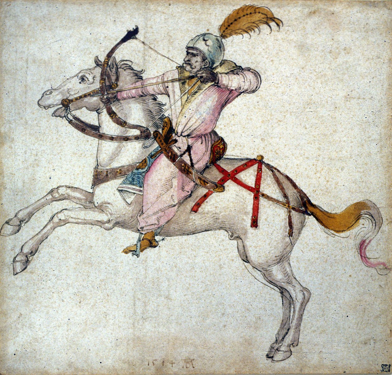 En hestebueskytte. Tegning af Albrecht Durer (1471 - 1528). af Albrecht Dürer