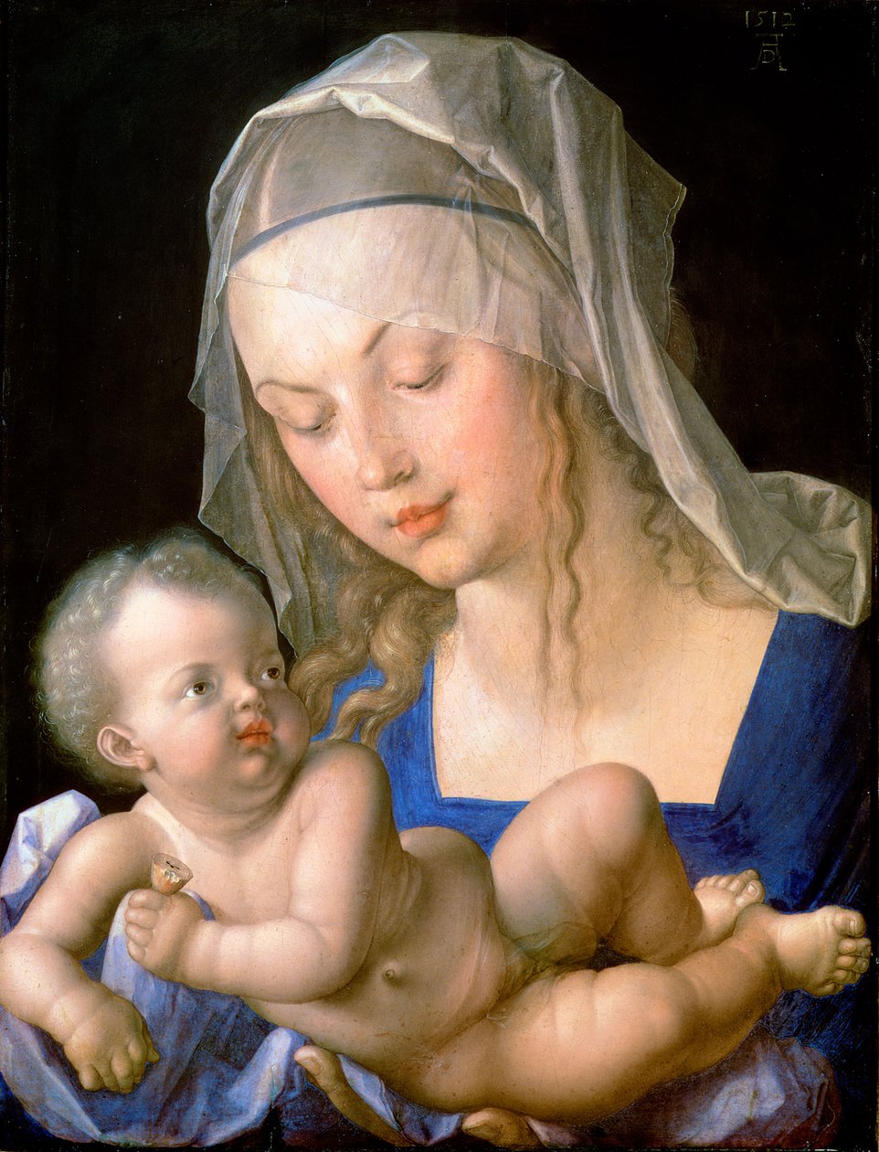Jomfru og barn holder en halvspist pære af Albrecht Dürer