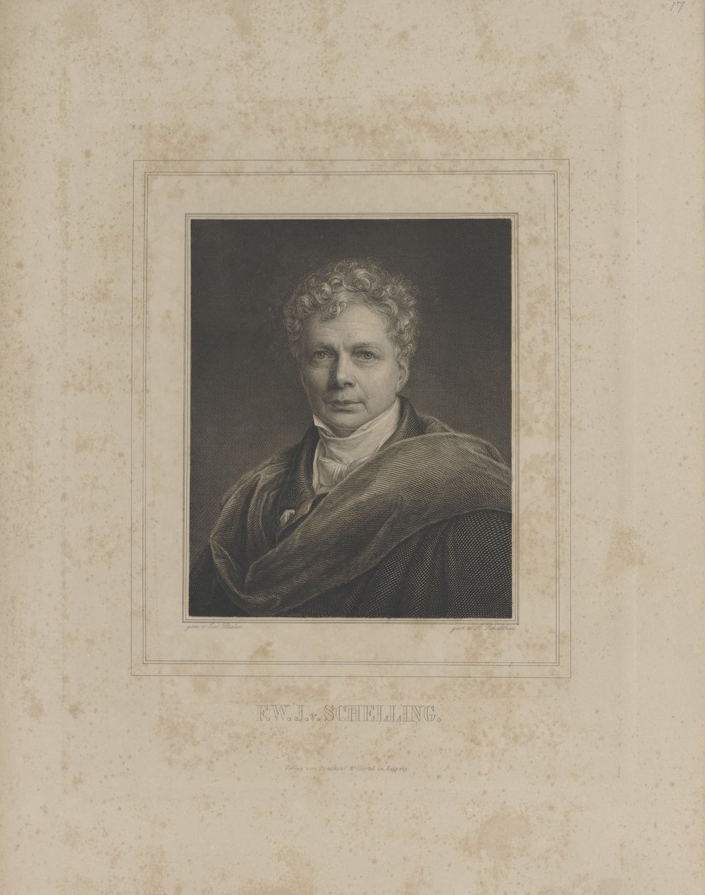 Friedrich Wilhelm Joseph Schelling 1775-1854 , ca. 1840. af Albrecht Fürchtegott Schultheiss