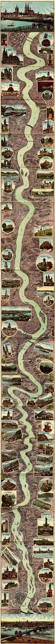 Det nyeste Rhin-panorama fra Mainz-Cöln 1909 af Albumfabrik Eisenach