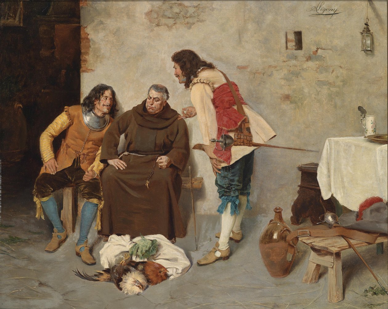 Far i samtale med lejesoldater af Alcide Segoni