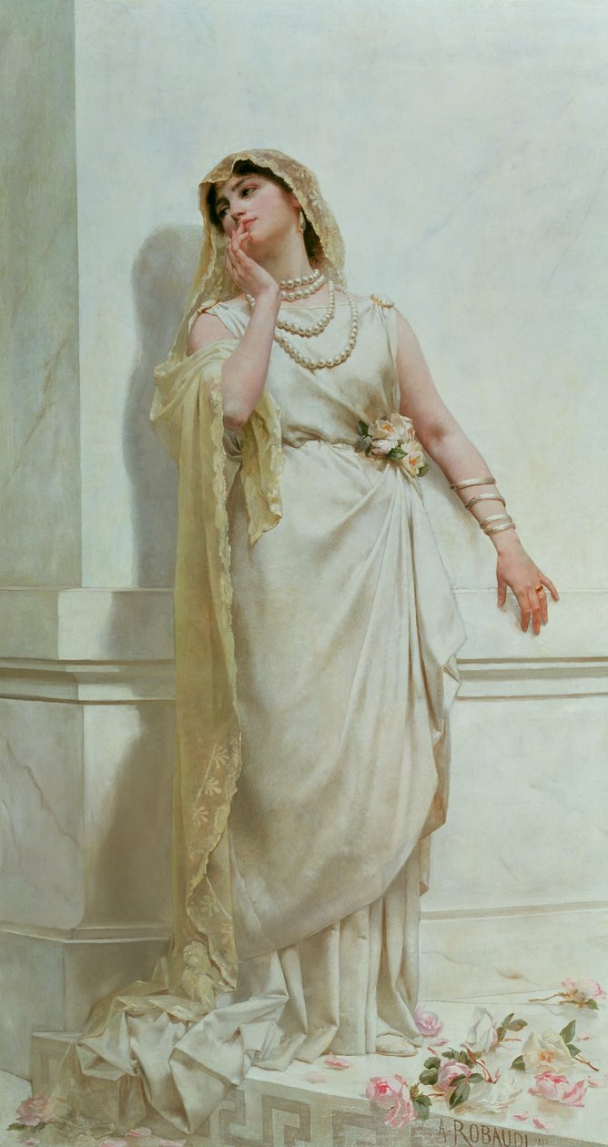 Den unge brud, 1883 af Alcide Theophile Robaudi
