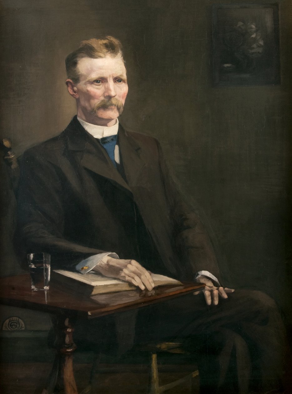 Robert Stirton, JP (1849-1917) (olie på lærred) af Alec Grieve