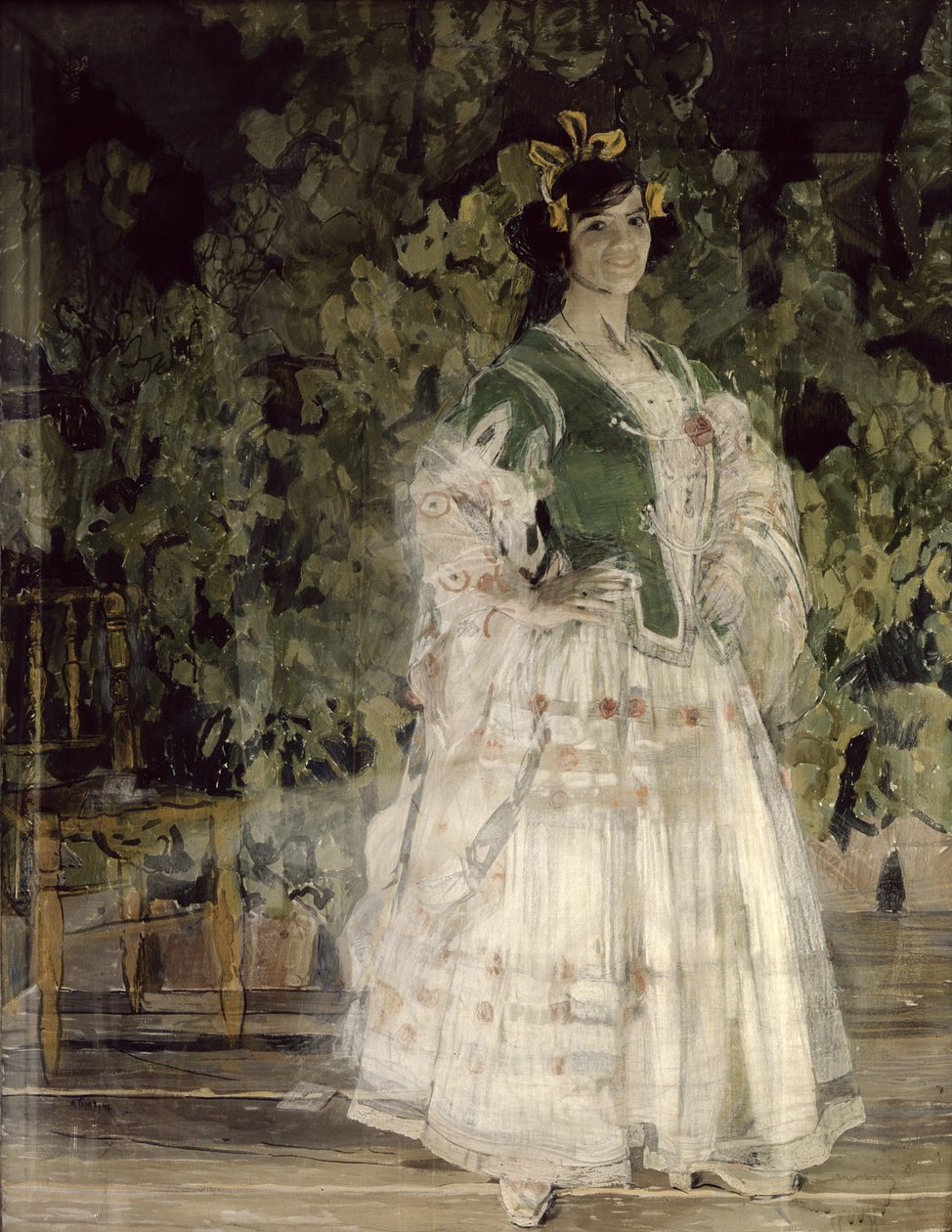 Portræt af Maria Kusnetsova-Benois som Carmen, 1908 (tempera og pastel på lærred) af Aleksandr Jakovlevic Golovin