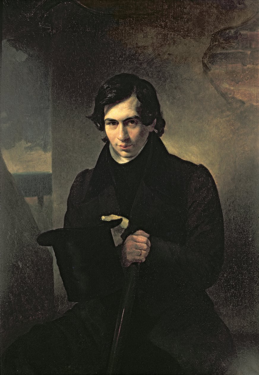 Portræt af den russiske forfatter Nestor Kukolnik (1809-1868), 1836 af Aleksandr Pavlovich Bryullov