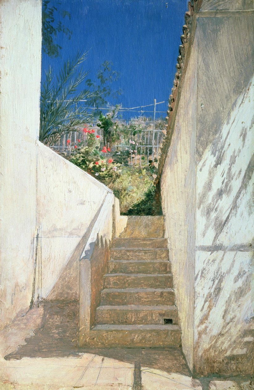 Steps in a Garden, Algeriet, 1883 af Aleksandr Pavlovich Bryullov