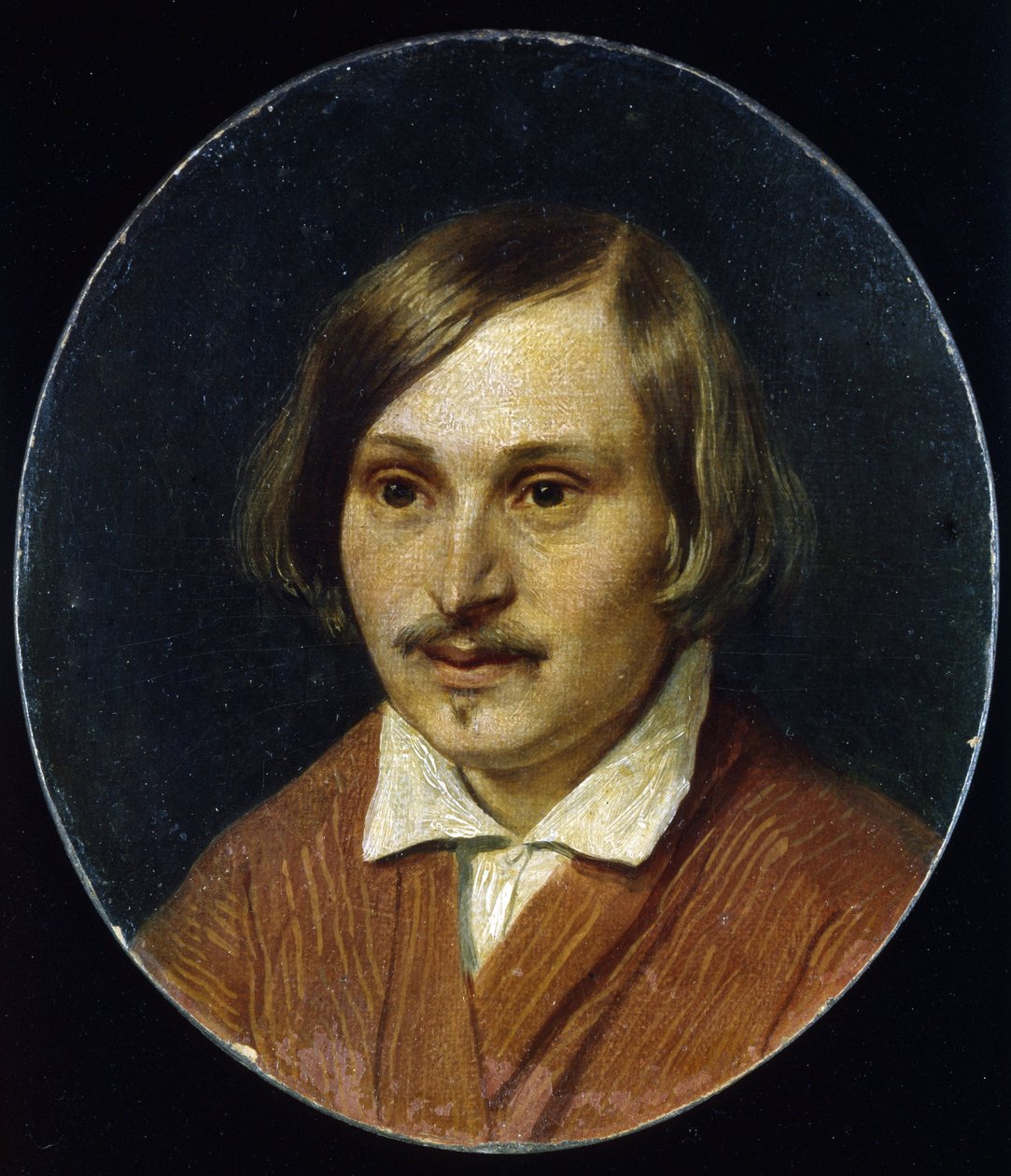 Portræt af forfatteren Nicolas Gogol (1809-1852) (Portræt af forfatteren Nikolai Gogol). Maleri af Alexander Andreyevich Ivanov (1806-1858), olie på lærred af Aleksandr Andreevich Ivanov