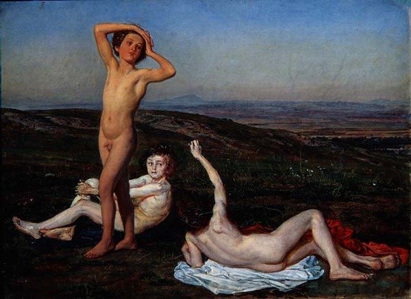 Three Naked Boys, studie til 