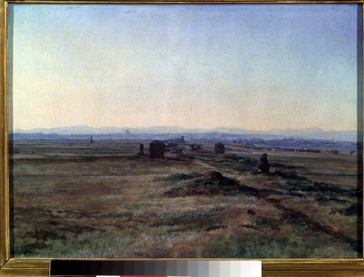 ""Udsigt over Via Appia (Appian Way) ved solnedgang"" Maleri af Alexander Ivanov (1806-1858) 1845 State Tretyakov Gallery, Moskva af Aleksandr Andreevich Ivanov