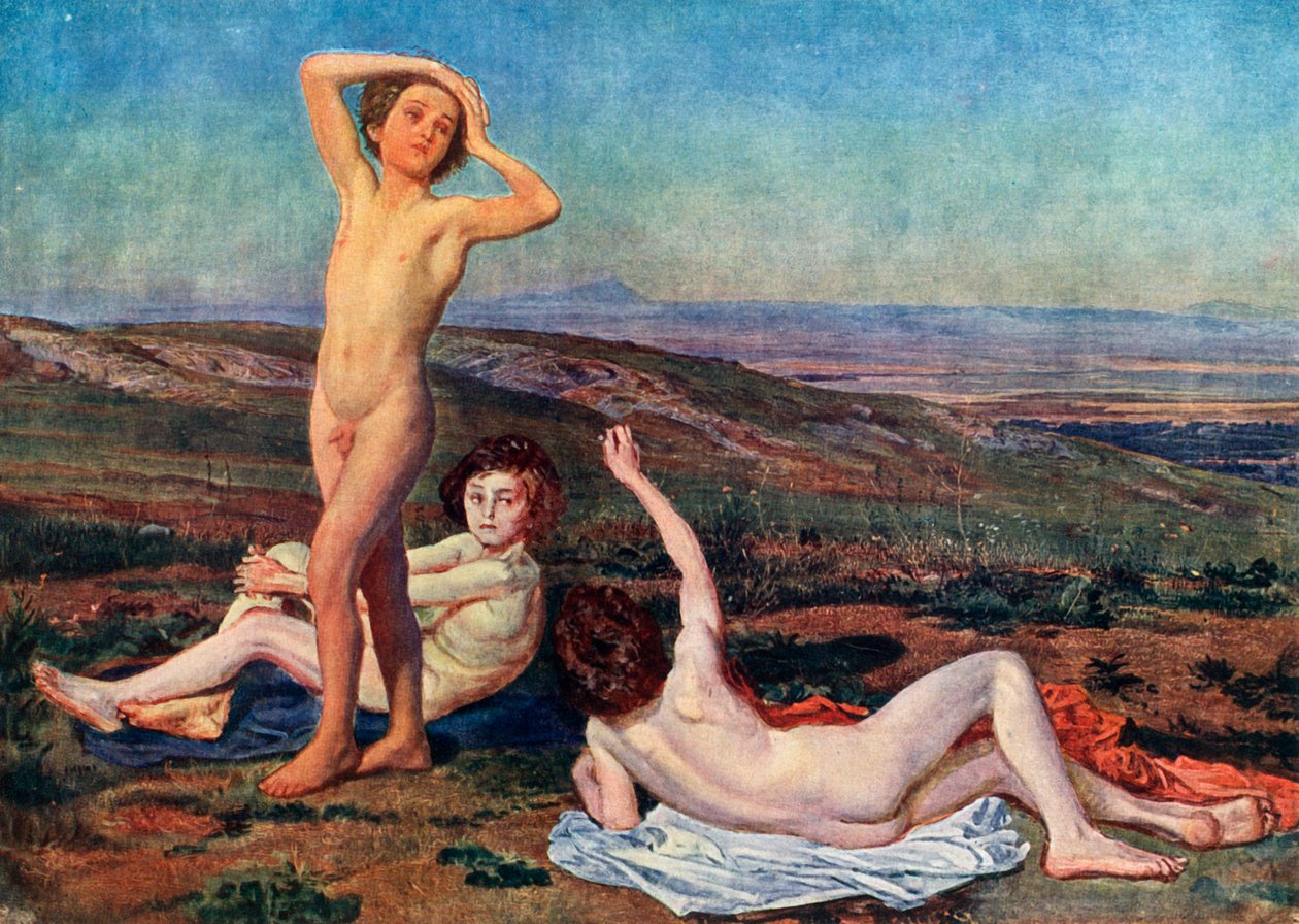 Boys Basking in the Sun, midten af det 19. århundrede, 1939. af Aleksandr Ivanov