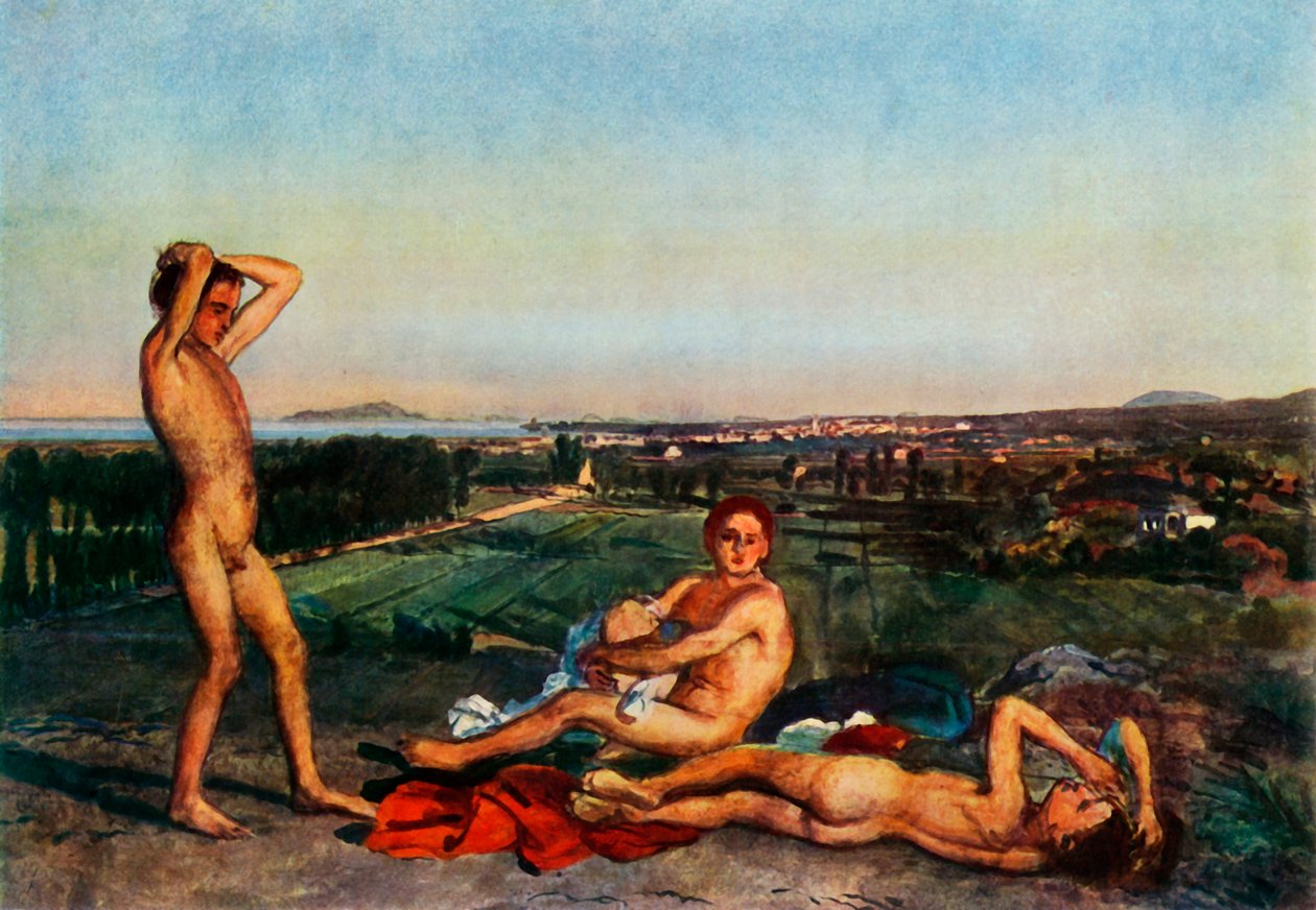På stranden i Napoli-bugten, 1830