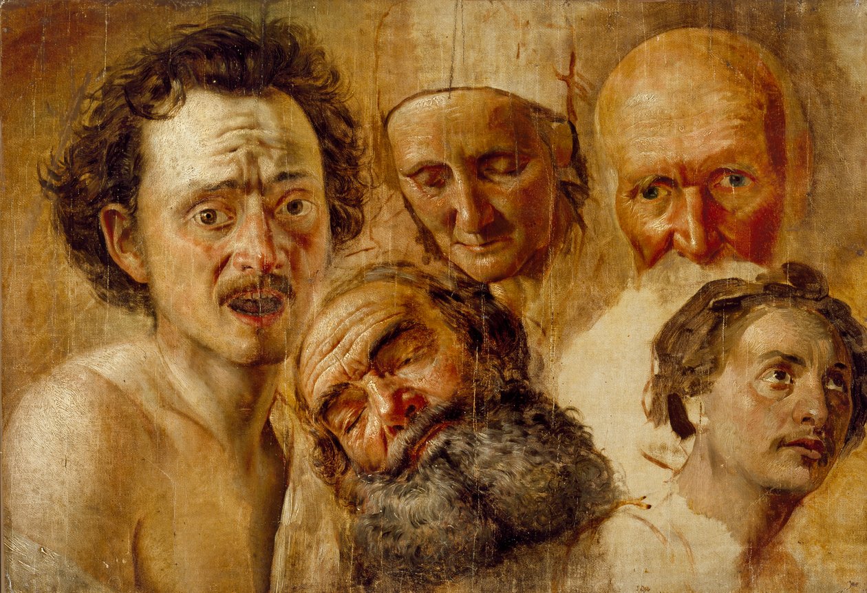 Study of Heads, c1830 af Aleksandr Ivanov