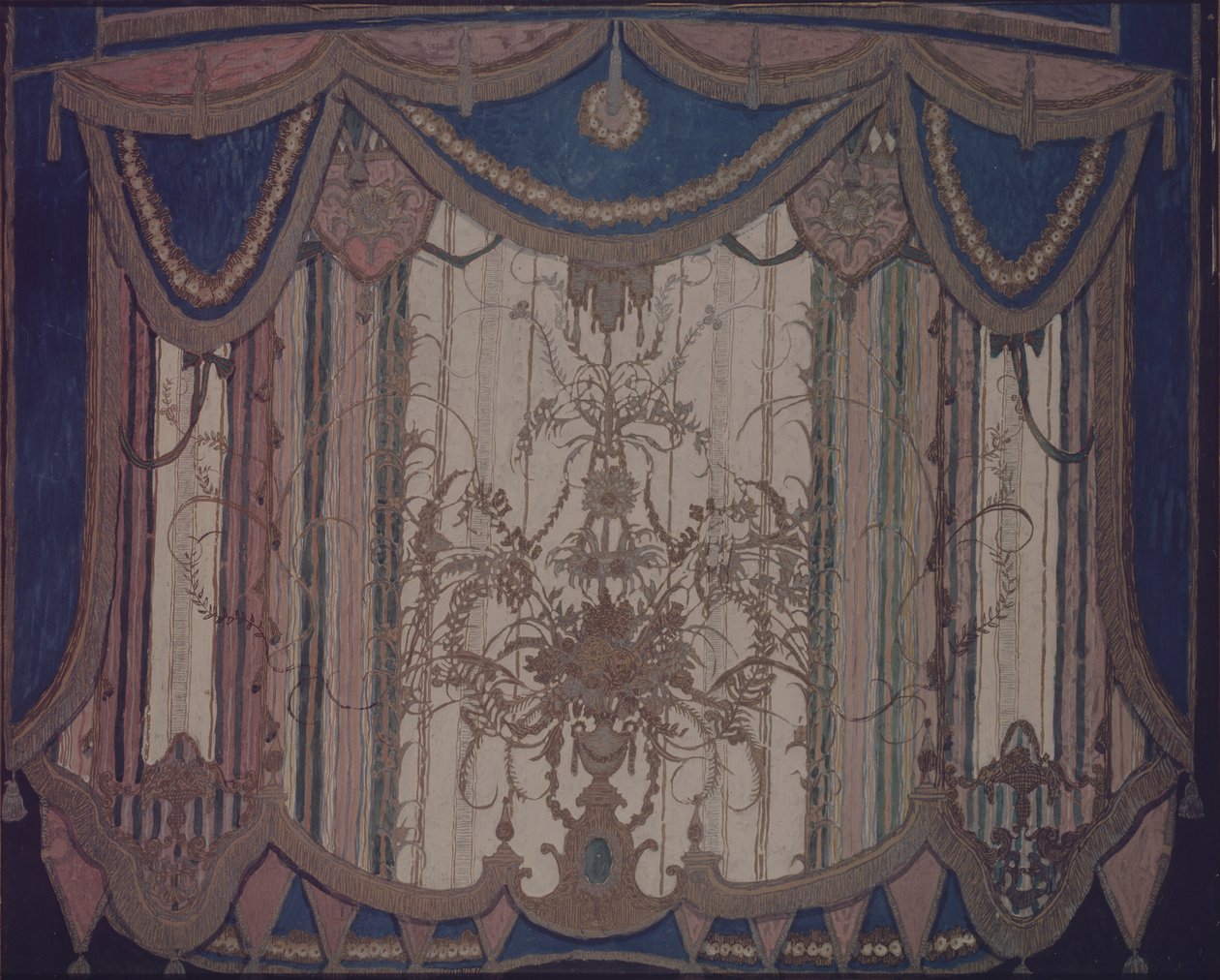 Design af gardin til teaterstykket Maskeraden af M. Lermontov, 1917 af Aleksandr Jakovlevic Golovin