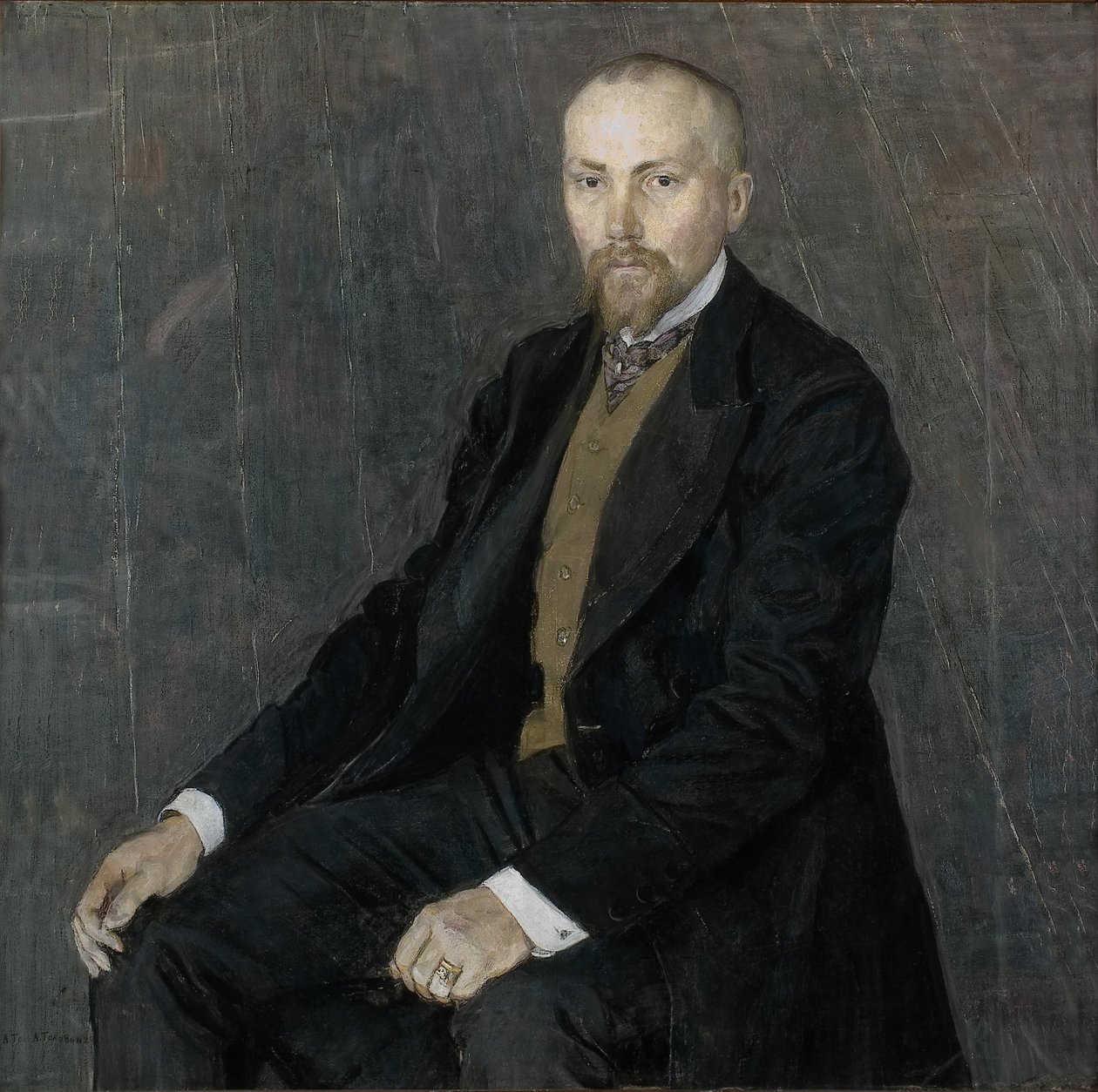Portræt af kunstneren Nicholas Roerich 1874-1947, 1907 af Aleksandr Jakovlevic Golovin