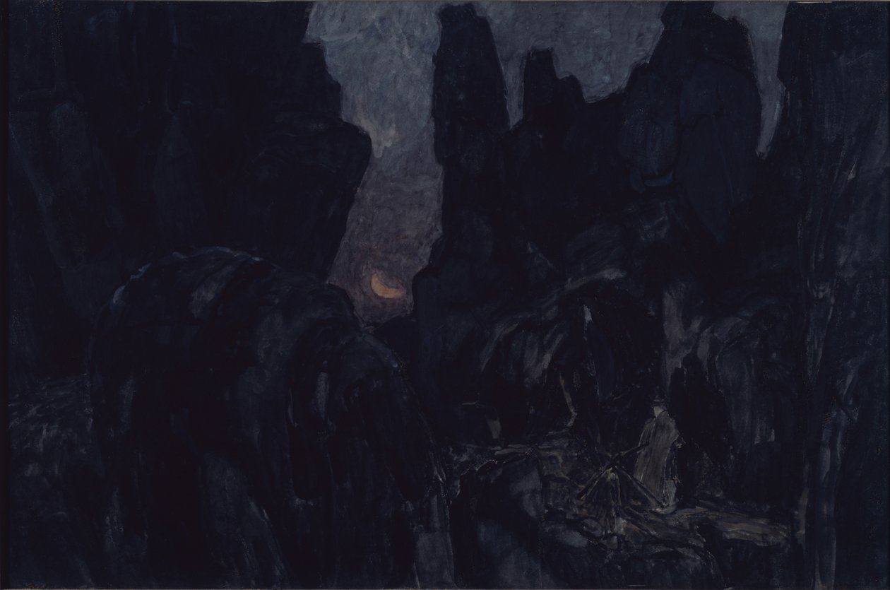 Scenedesign til operaen Carmen af G. Bizet, 1908 af Aleksandr Jakovlevic Golovin