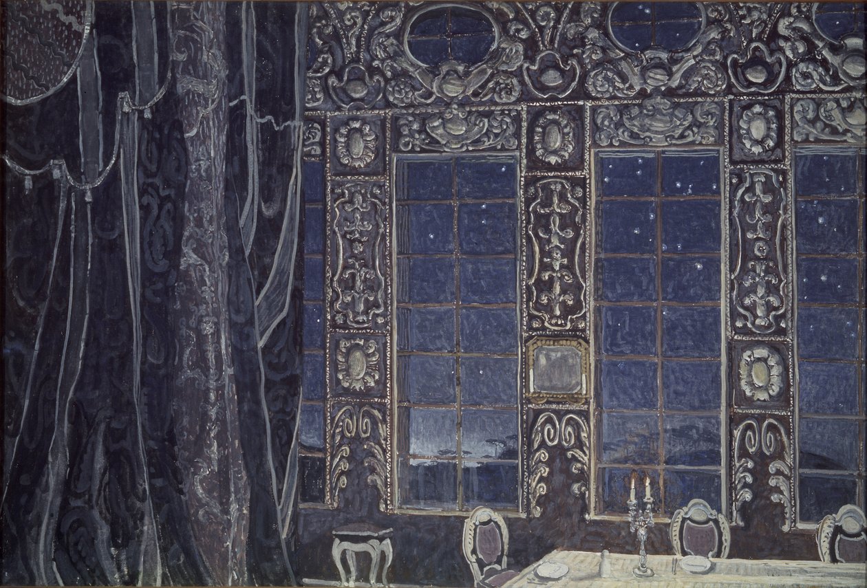 Scenografi til stykket Don Juan af J.-B. Molliére, 1910 af Aleksandr Jakovlevic Golovin