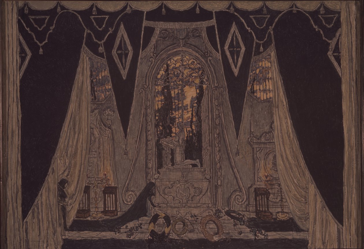 Scenografi til stykket Don Juan af J.-B. Molliére, 1910 af Aleksandr Jakovlevic Golovin