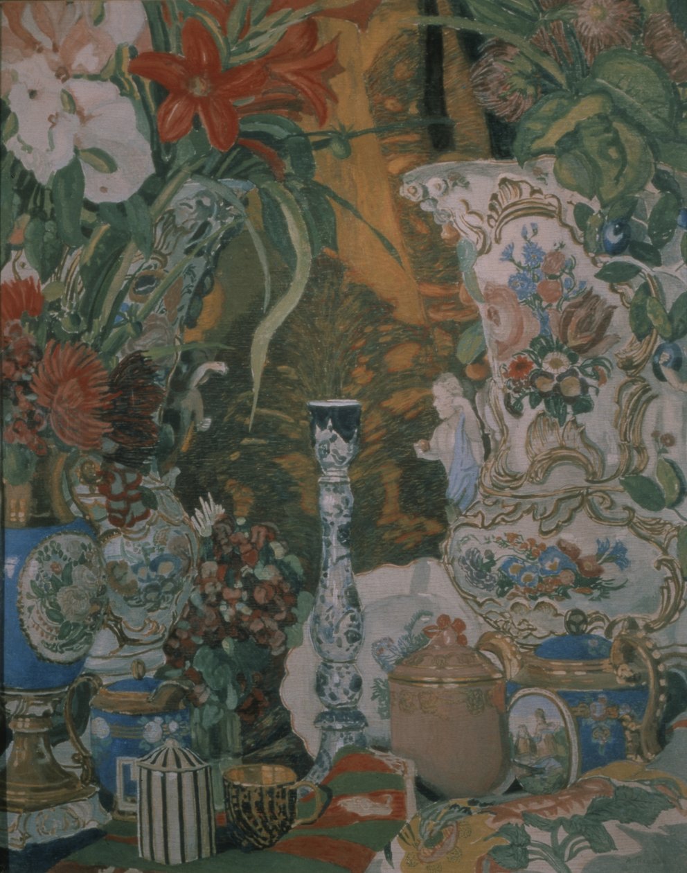 Stilleben. Blomster og porcelæn, 1912 af Aleksandr Jakovlevic Golovin