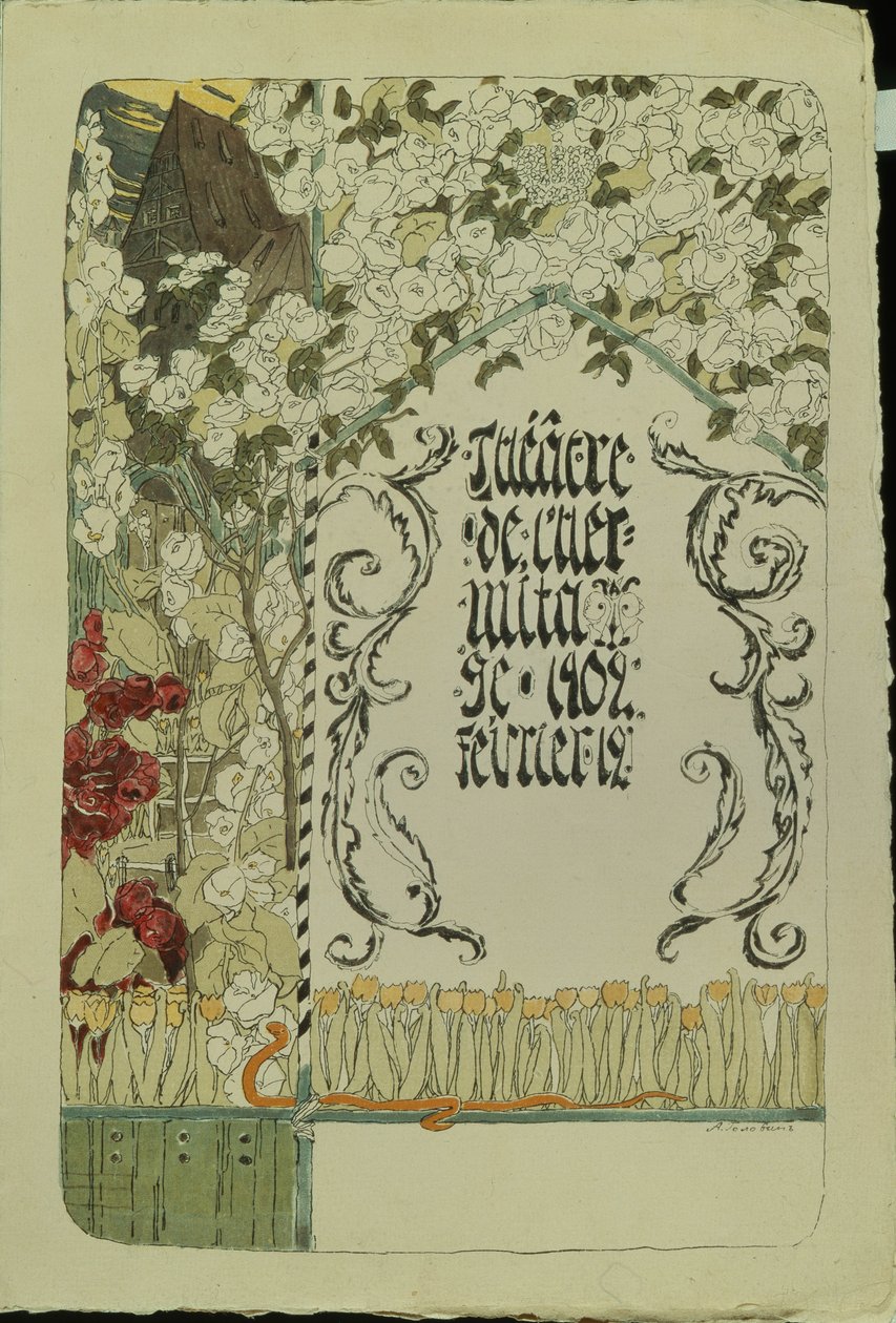 Teaterprogram for teaterstykket Faust, 1902 af Aleksandr Jakovlevic Golovin