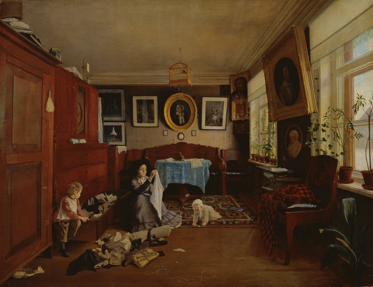 Interiør, 1879 af Aleksei Alekseevich Bobrov