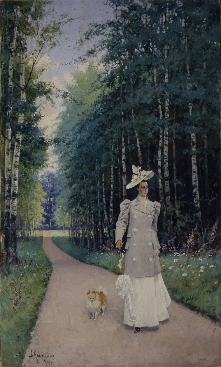 Gå. Portræt af grevinde Leokadia Shirinskaya-Shikhmatova, 1894 af Aleksei Danilovich Kivshenko