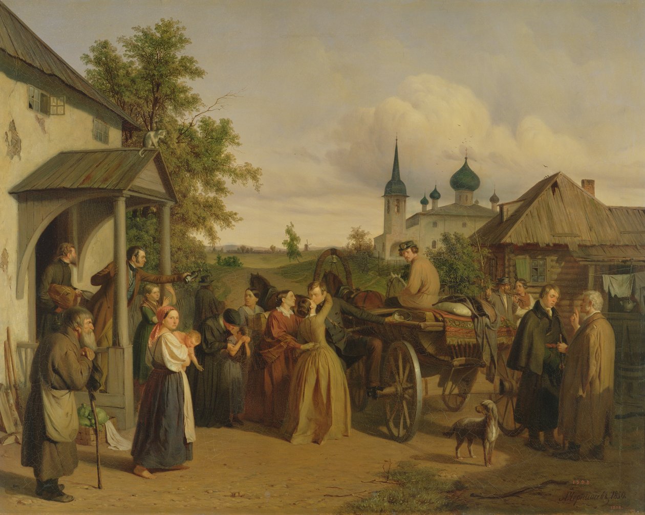 Afgangen, 1850 af Aleksei Filippovich Chernyshev