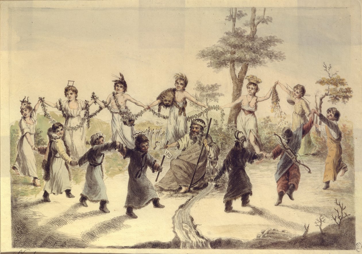 Allegori over årets 12 måneder, 1808 af Aleksei Gavrilovich Venetsianov