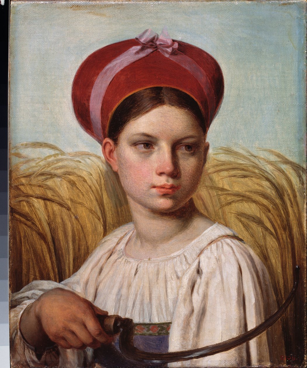 Reaper - Maleri af Alexei Gavrilovich Venetsianov (1780-1847), olie på lærred, russisk kunst fra det 19. århundrede, romantik - Statens russiske museum, Sankt Petersborg af Aleksei Gavrilovich Venetsianov