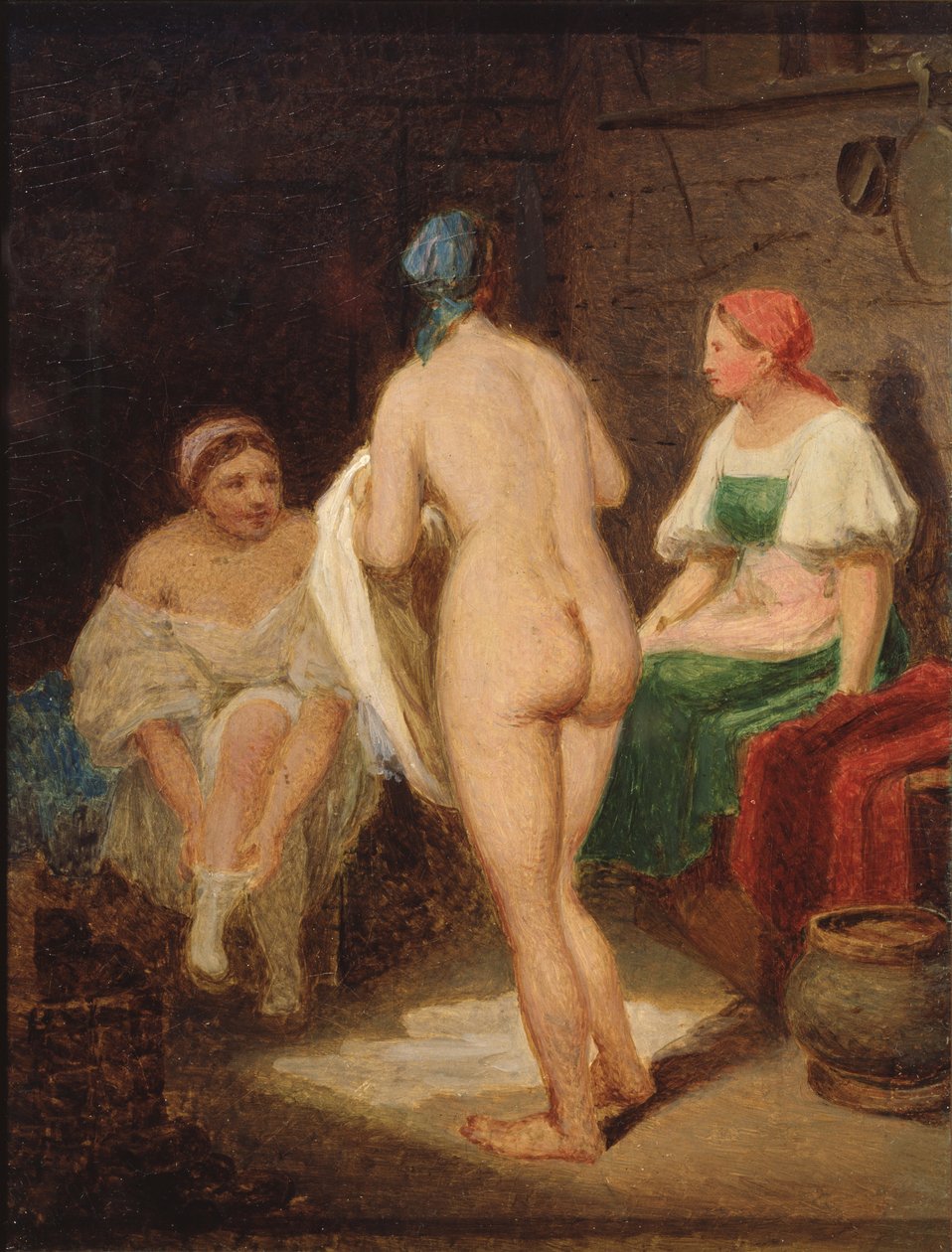 I dampbad, slutningen af 1820