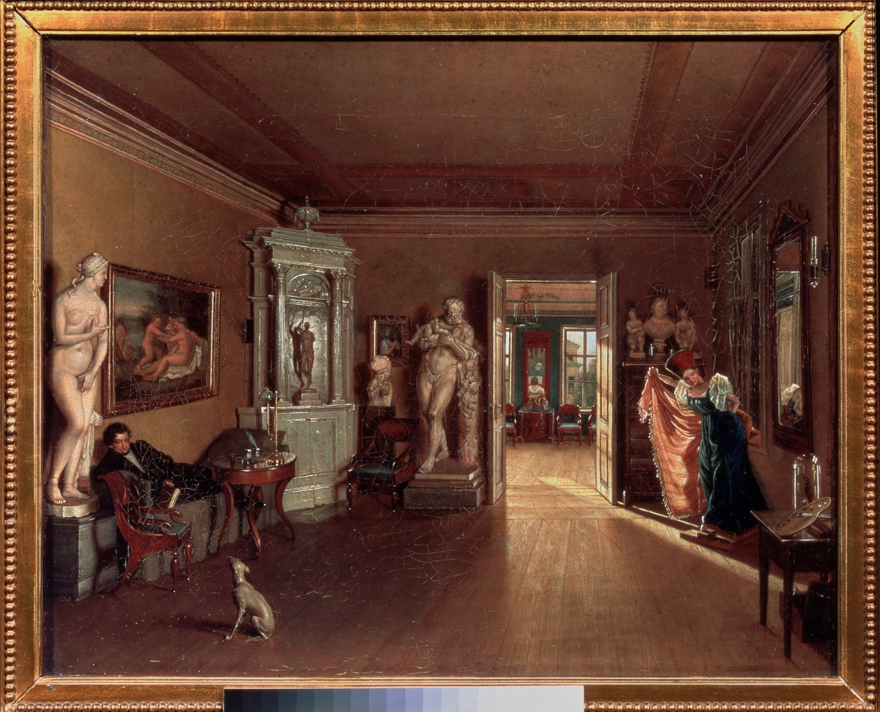 Atelieret af kunstneren Alexei (Alexis) Venetsianov (1780-1847) i Sankt Petersborg siecle - State Tretyako af Aleksei Gavrilovich Venetsianov