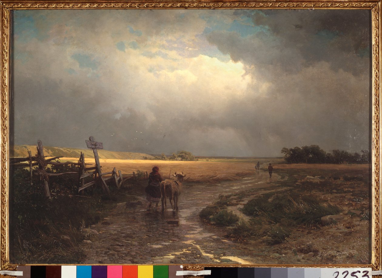 The Thaw (Thaw) - Maleri af Alexei Kondratyevich Savrasov (Savrasov) (1830-1897), olie på lærred af Alexei Kondratjewitsch Sawrassow