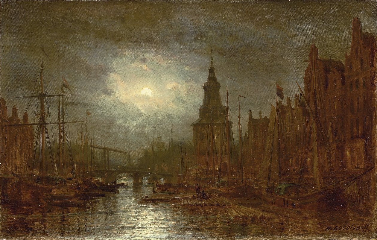 Amsterdam om natten, 1870