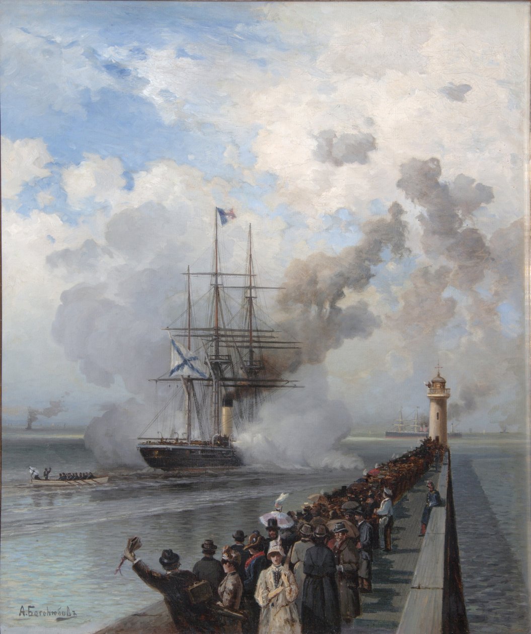 Russisk skrueklipper Razboynik, 1888 af Aleksei Petrovich Bogolyubov