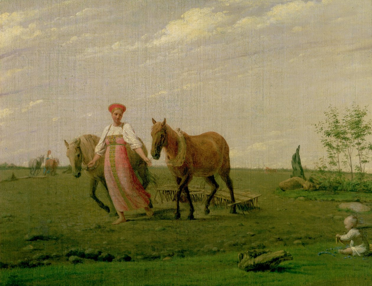Pløjning i foråret, 1820