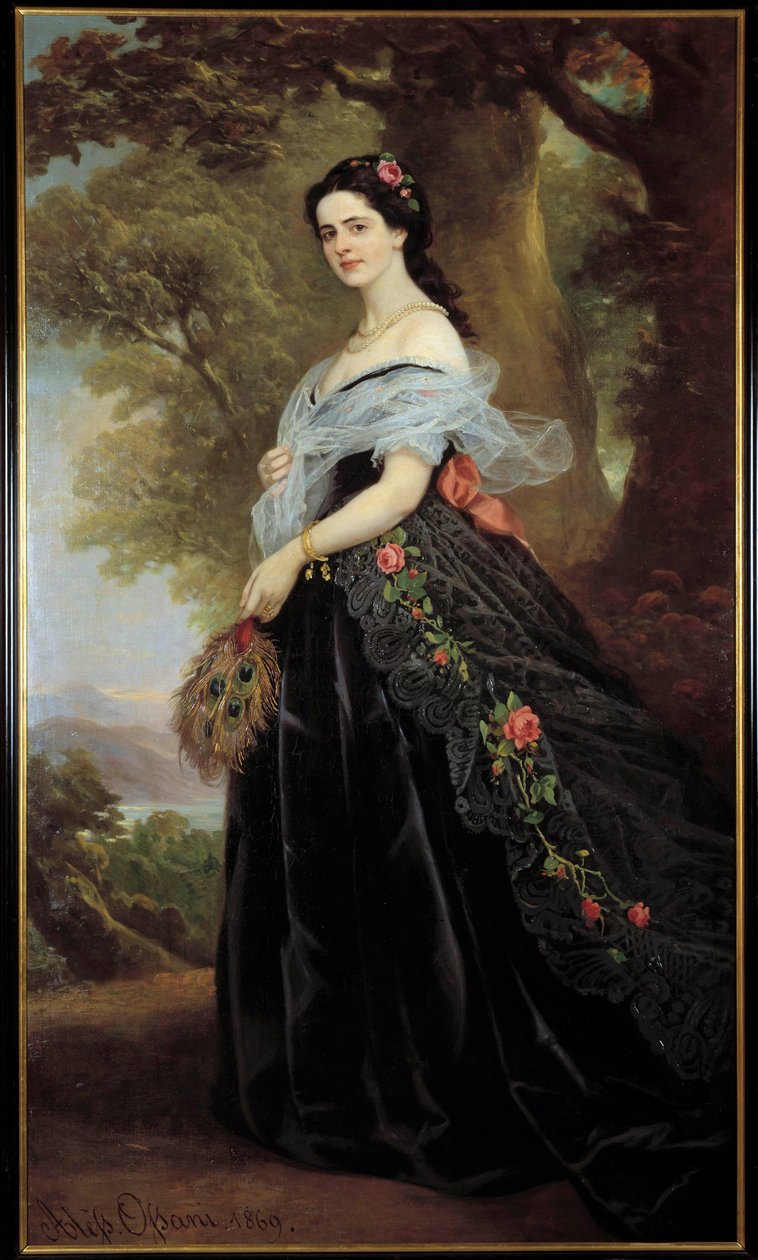 Portræt af grevinden Juliette Cotti Maleri af Alexandro Ossani (1800-tallet) 1869 Florence Museum of Modern Art af Alessando Ossani