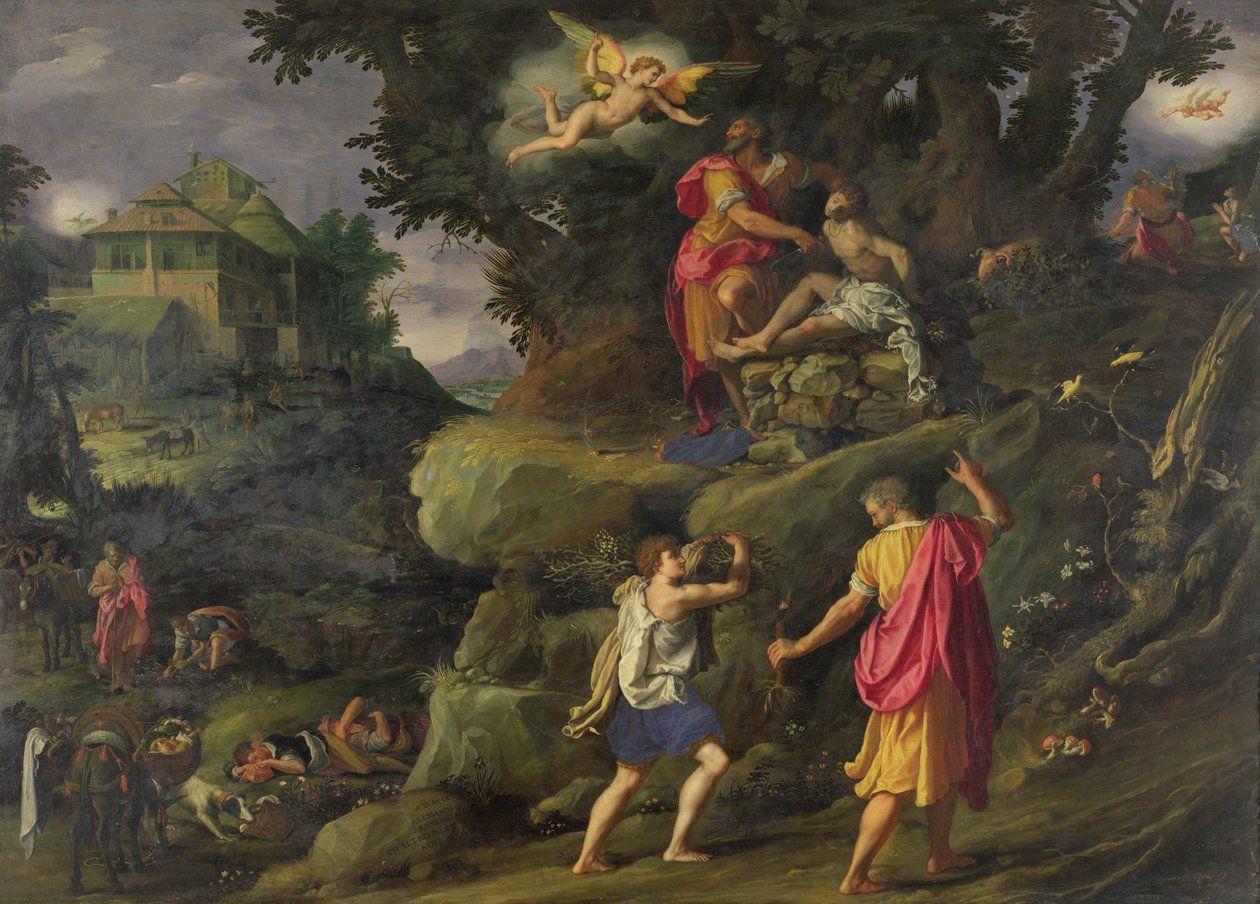 Isaks offer, 1601 af Alessandro Allori