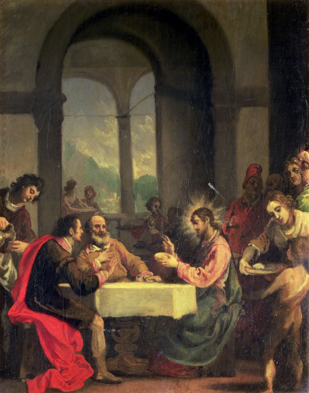 Nadver i Emmaus, c.1600-05 af Alessandro Allori